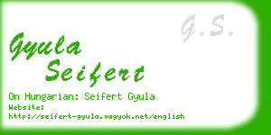 gyula seifert business card